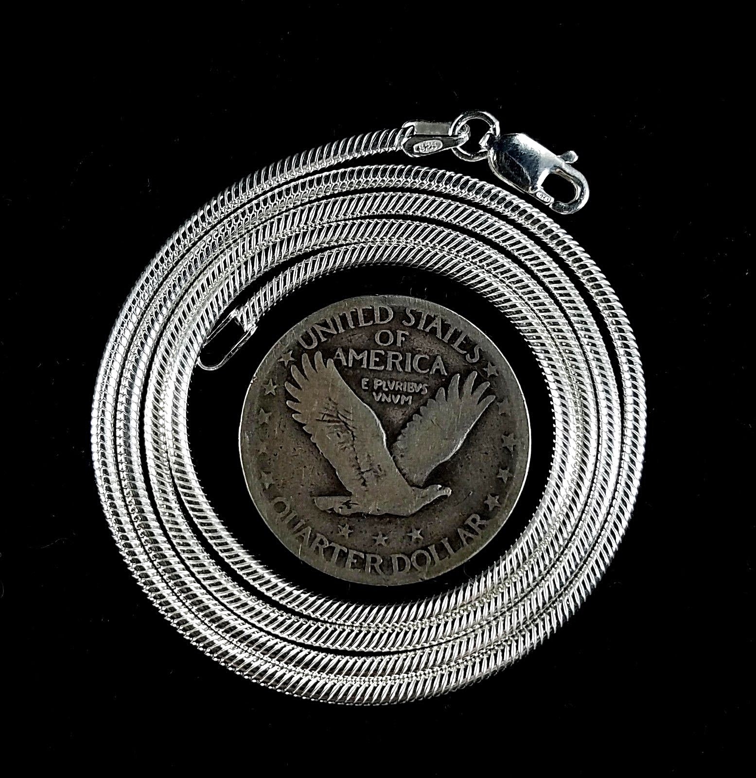 2MM Solid 925 Sterling Silver Italian ROUND SNAKE Chain Necklace Made In Italy