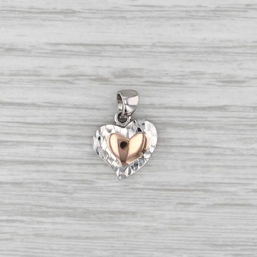 Heart Pendant 14k Yellow Rose Gold Small Drop