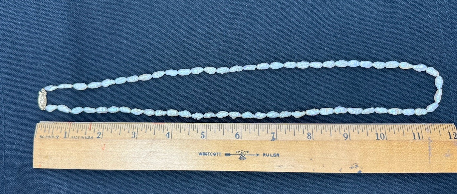 Seed Pearl Necklace With 14 K Gold Clasp
