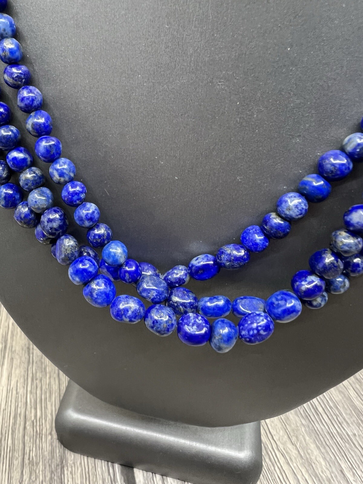 Jay King Sterling Silver 3Strand Lapis Bead Necklace