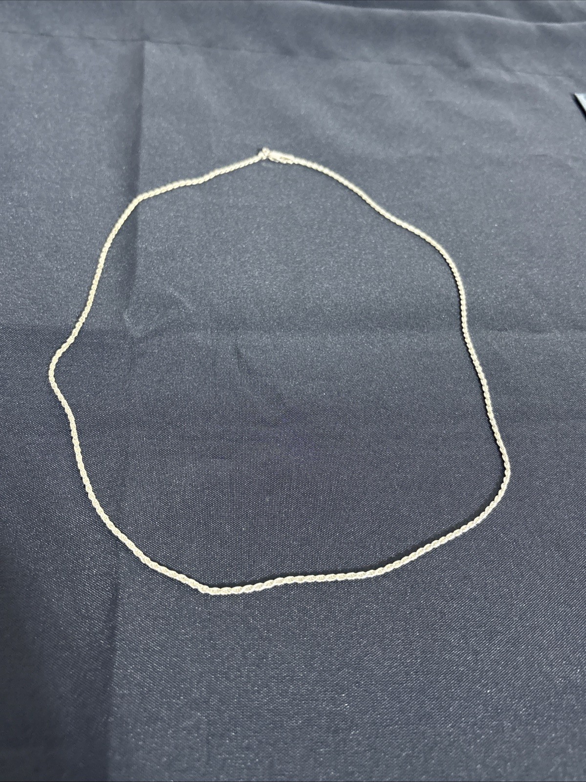 Sterling Silver Twisted Chain 23” Long Marked 925 RC Italia Lobster Clasp