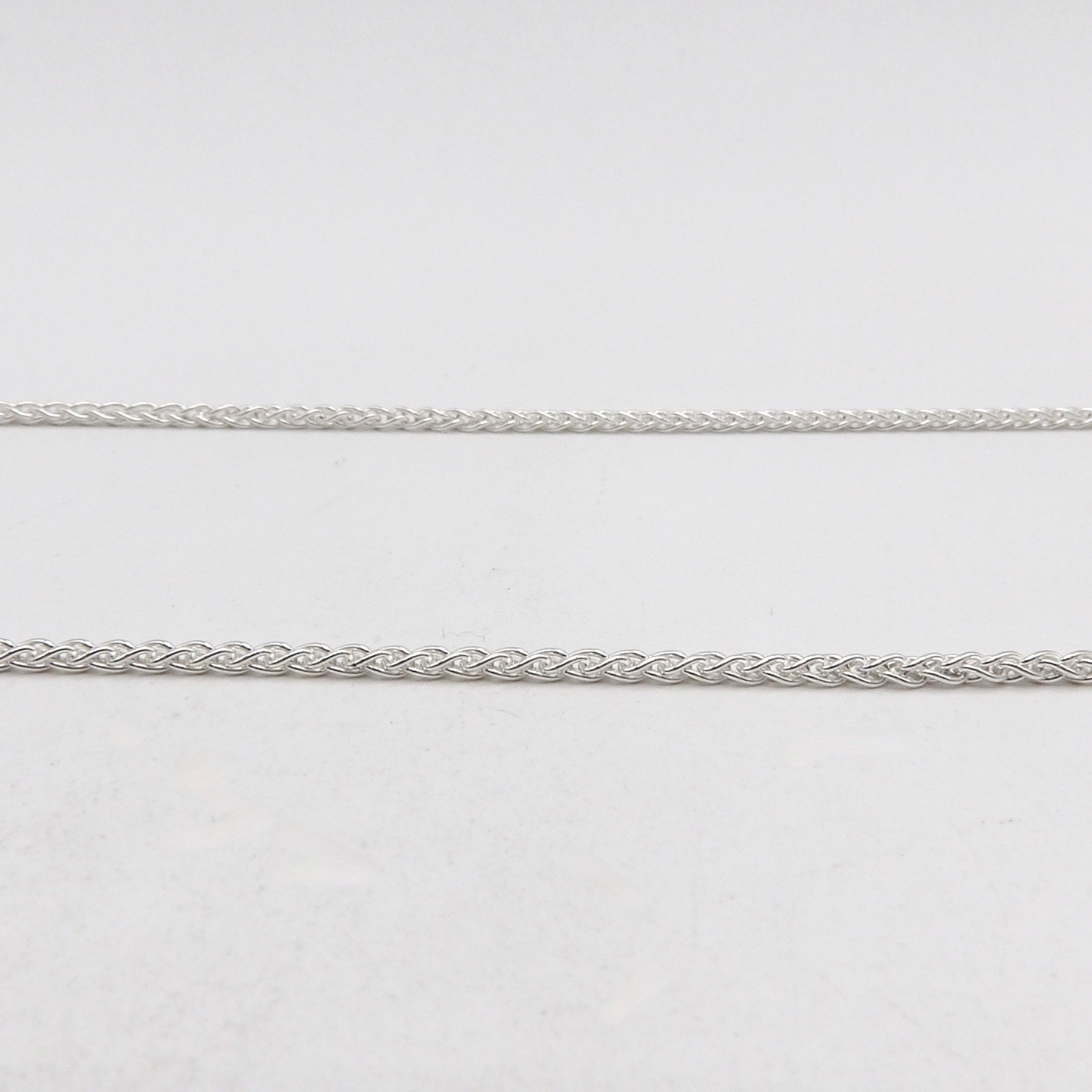 Sterling Silver Round Wheat Link Pendant Chain Necklace Long 36in Italy New