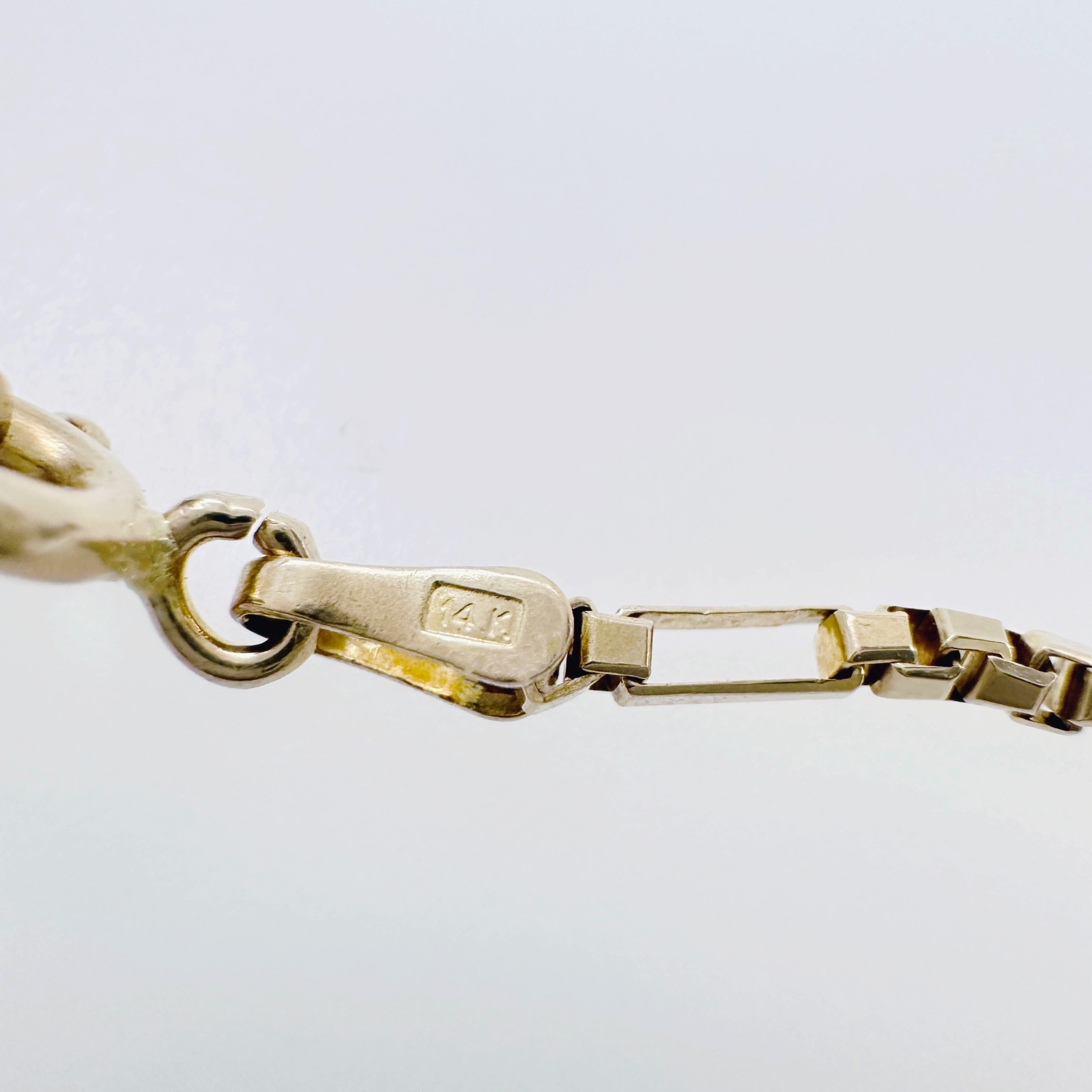 Solid 14K Yellow Gold Figaro Box Link Hybrid Chain Necklace 1.4mm, 24 1/2″, 5.6g