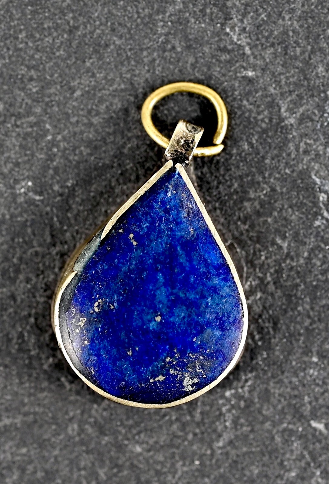 Lazurite Pendant Very Good Condition 3/4 inch Handmade Teardrop shape