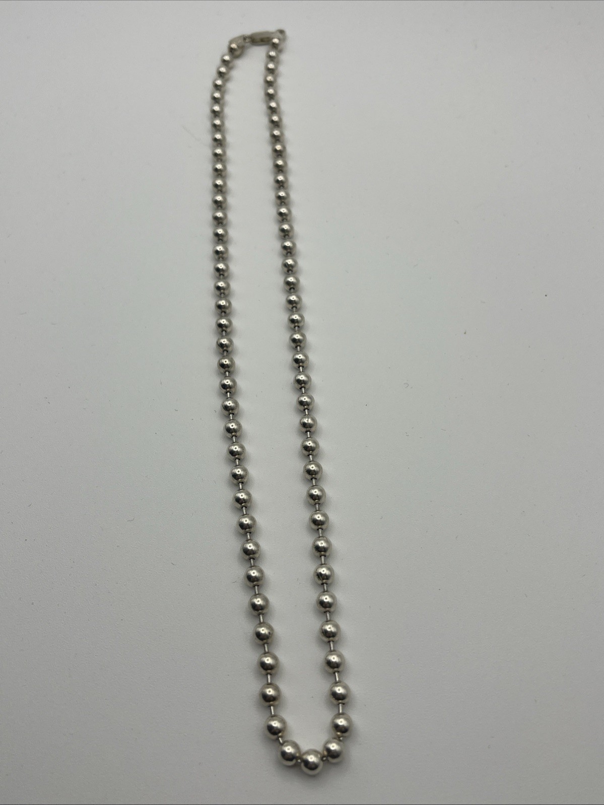 Milor Sterling Silver Beaded Ball Necklace-20 Inches
