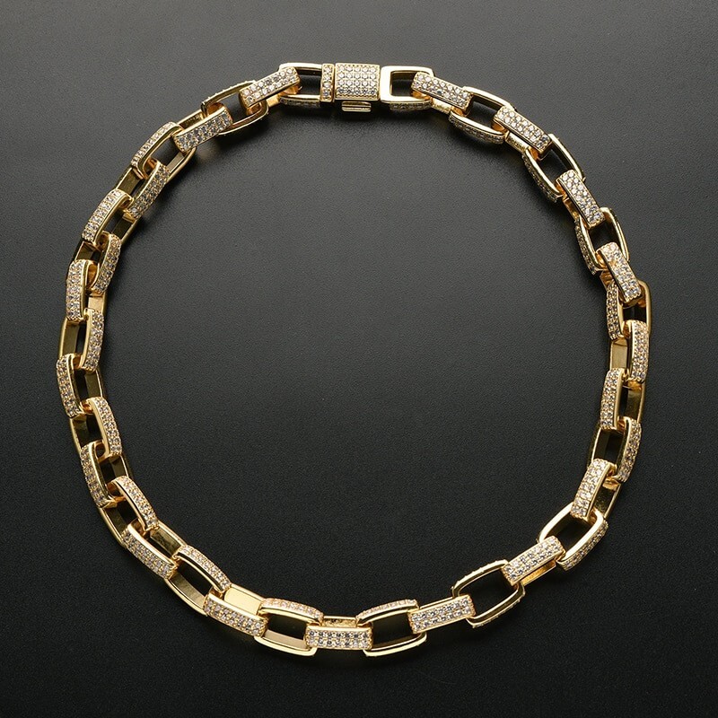 MOISSANITE 7Ct Round 9mm x 24″ Cuban Link Chain Real 925 Sterling Silver