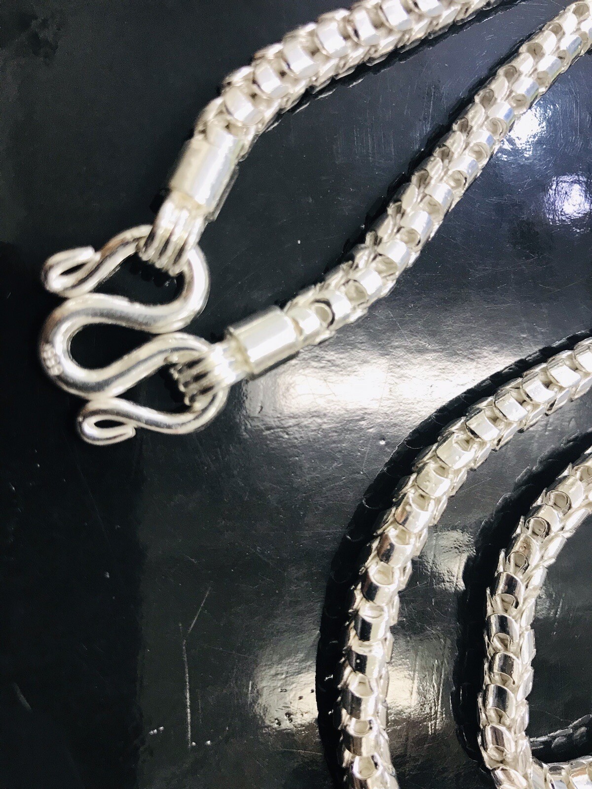 999 FINE silver Handmade Dragon Scale Chain Necklace Appr 100 Grams 24 inch