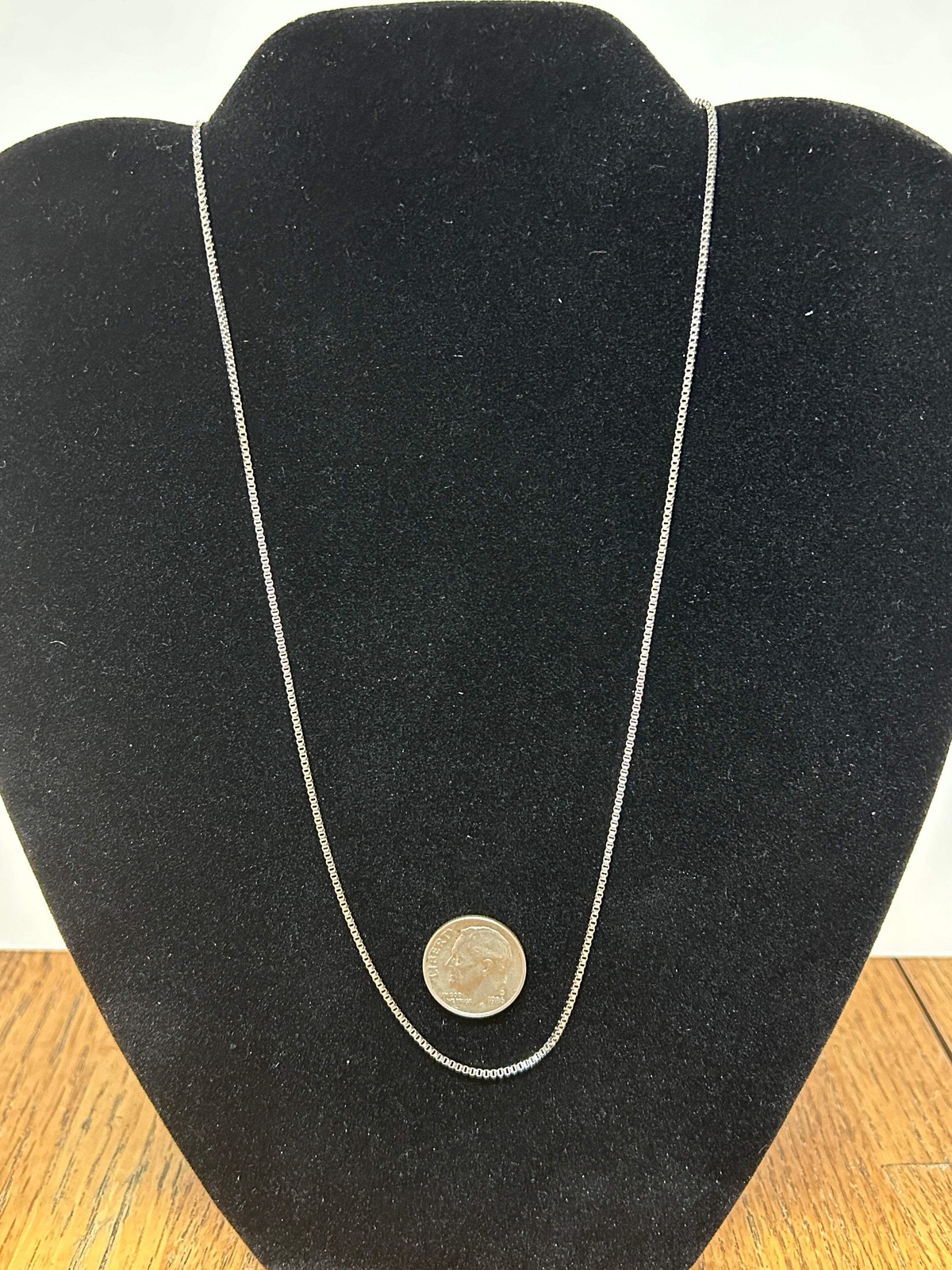 Stainless steel tarnish free neck chain adjustable from 17” to 19”. SSC21 FREE S