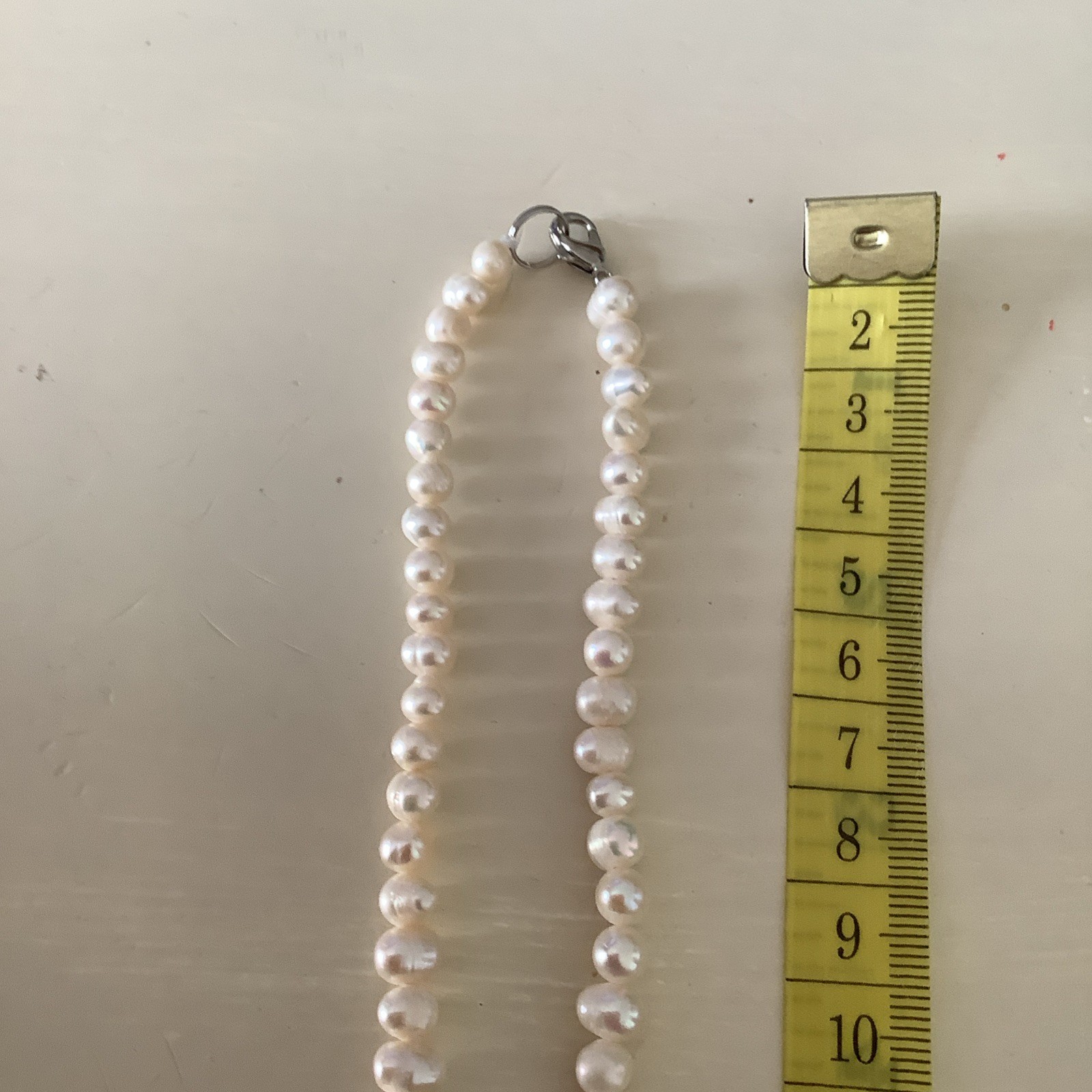 Pearl Necklace Real Baroque Cultured Freshwater Pearls Silver Lobster Clasp