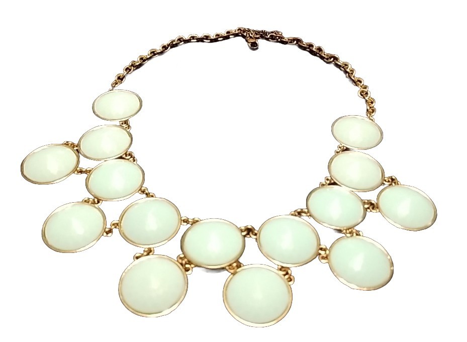 Amazonite Colored, Reverable, 21″ Adjustable Statement Station Necklace Unsigned