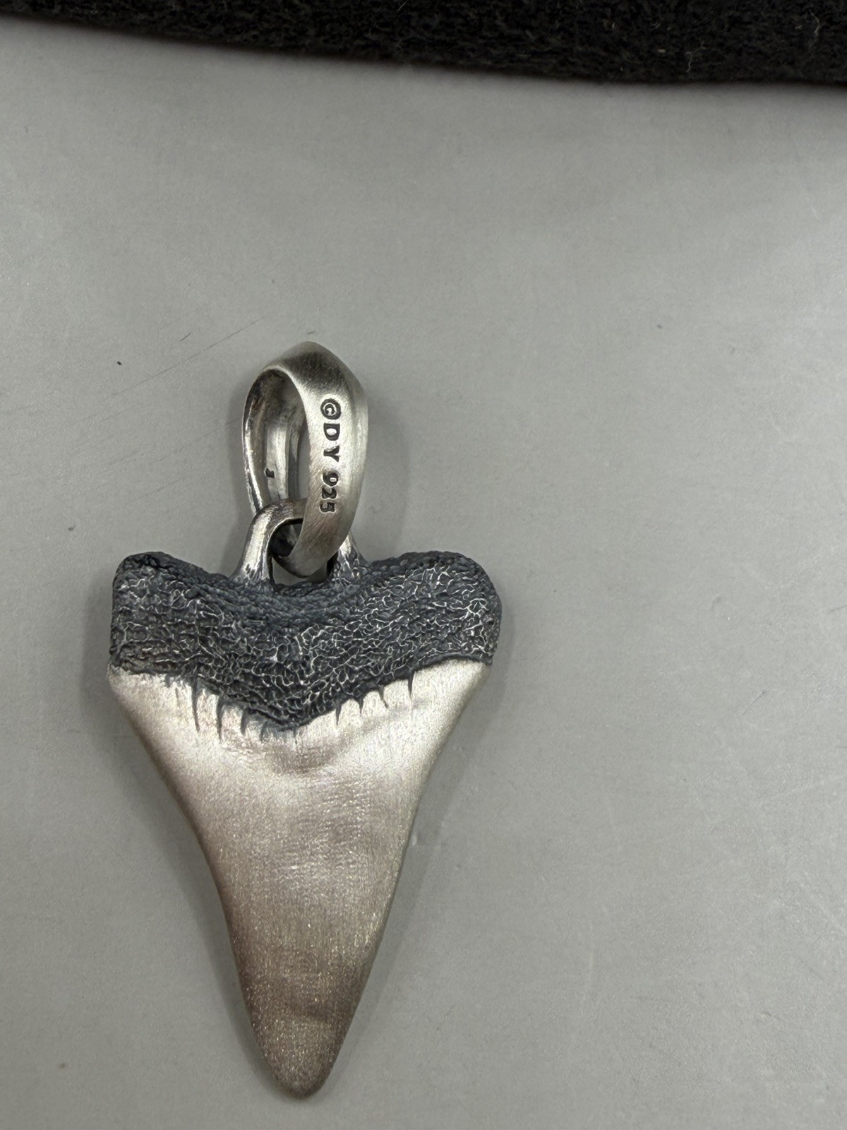 David Yurman Sterling Silver Shark tooth 25mm Amulet Pendant