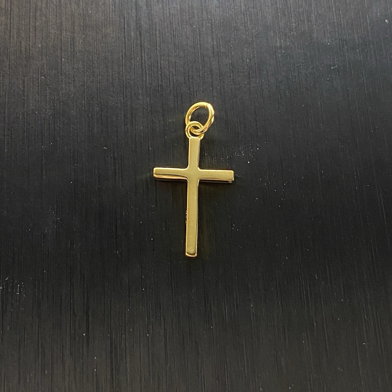 Gold Pendant 14k Gold Cross Pendant .925 Italy Stamped