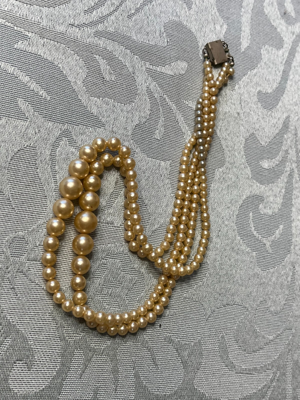 Antique Double Strand Genuine Pearl Child’s Necklace or Choker