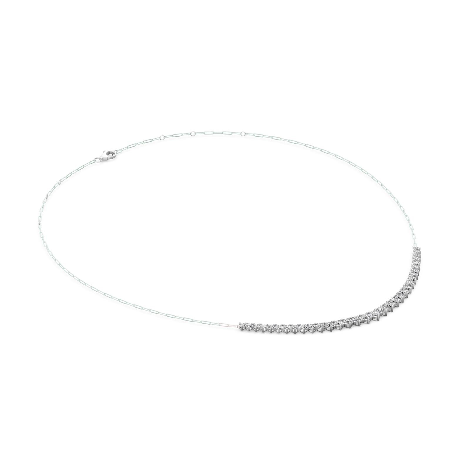 2.25 Ct Round Cut Diamond Chain Necklace VS1 D-F White Gold 14k