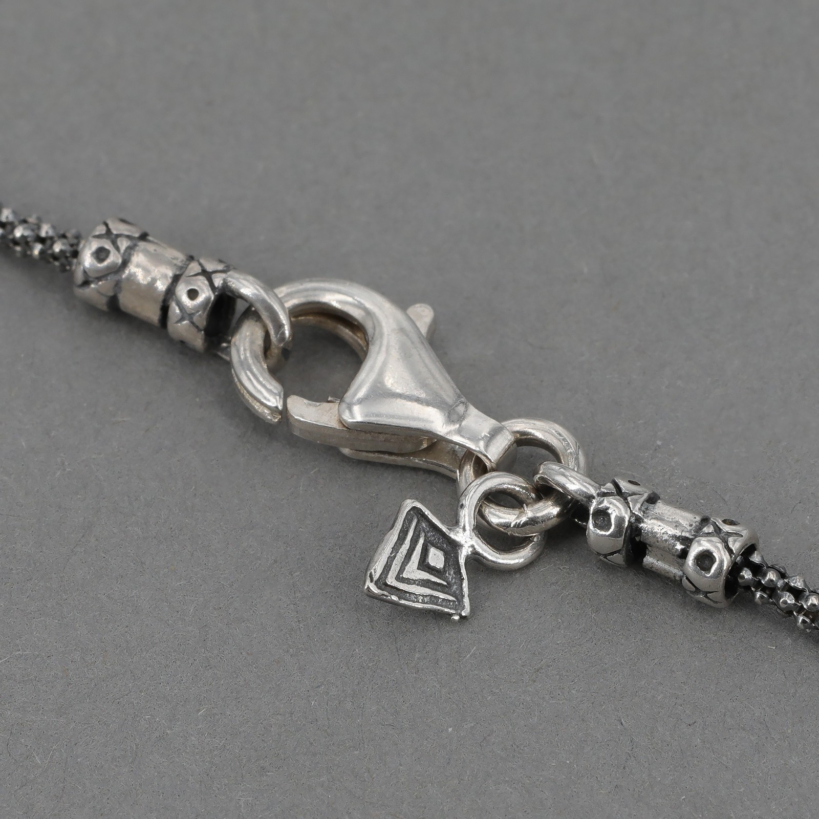 Retired Silpada Oxidized Sterling 2-Strand Layered Popcorn Chain Necklace N1823