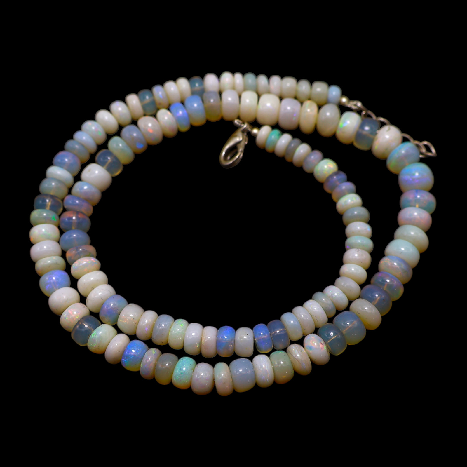 Smooth Fire Opal Beaded Not Applicable Rondelle Unique Artisan Necklace Jewelry