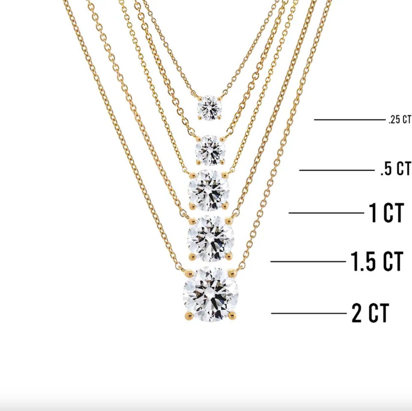 IGI F/VS 1 Ct Round Lab Created Grown Floating Diamond Necklace 14K Yellow Gold