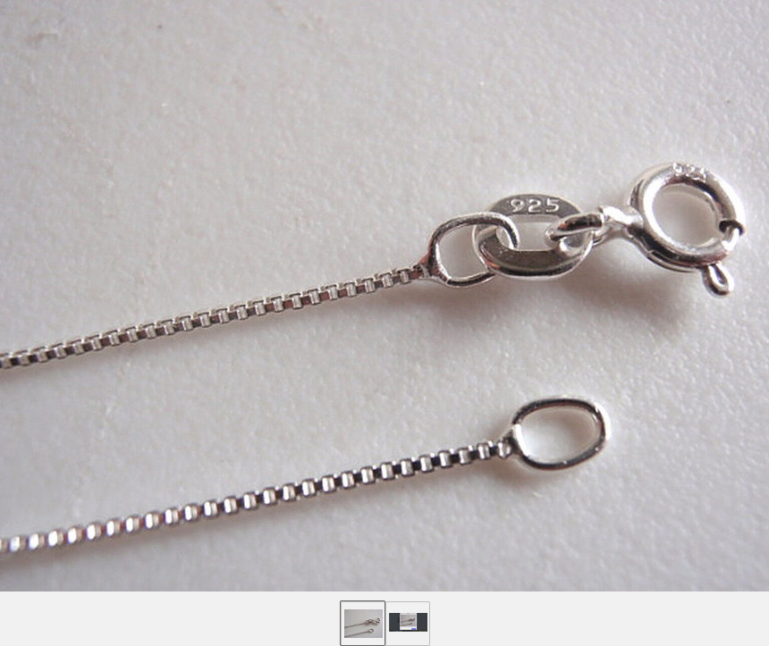 Box Chain 925 Sterling Silver all Sizes 16-26 Inches