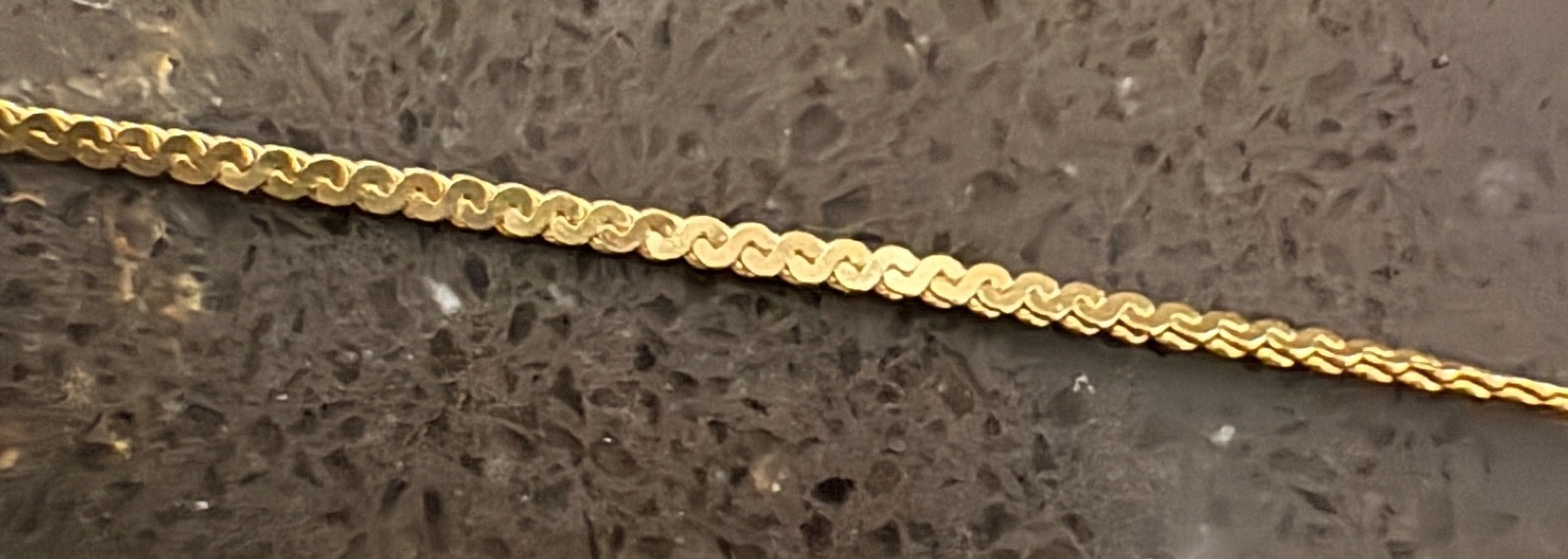 14k Solid Yellow Gold Serpentine Chain Necklace – 16 inch, 2g – Made in Italy