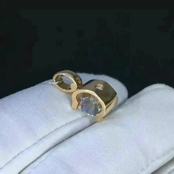 1Ct Lab Created Diamond Solitaire Pendant 14K Yellow Gold Plated With Free Chain