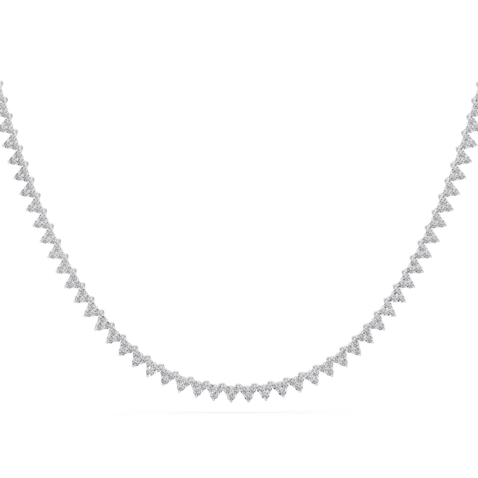 4.5 Ct Round Cut Diamond Tennis Necklace VS1 D-F White Gold 14k