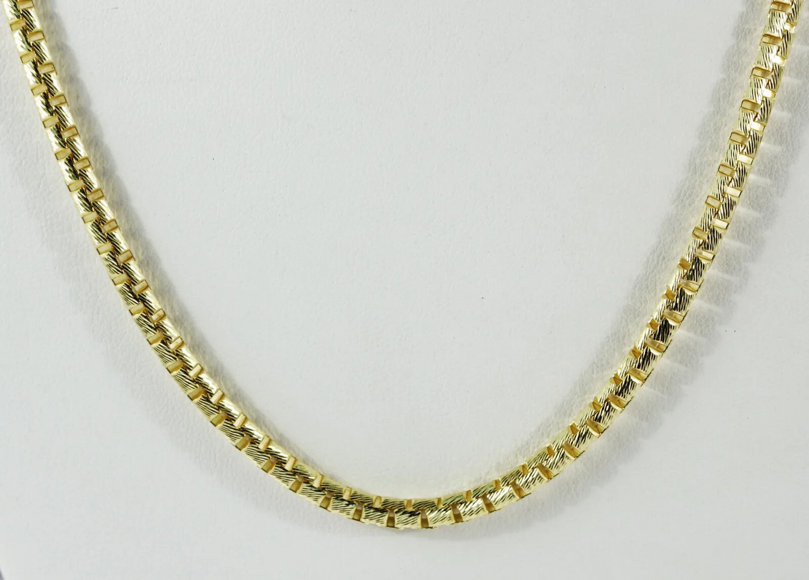 14K Yellow Gold Plated Over 925 Sterling Silver Diamond Cut Round Box 1.3mm