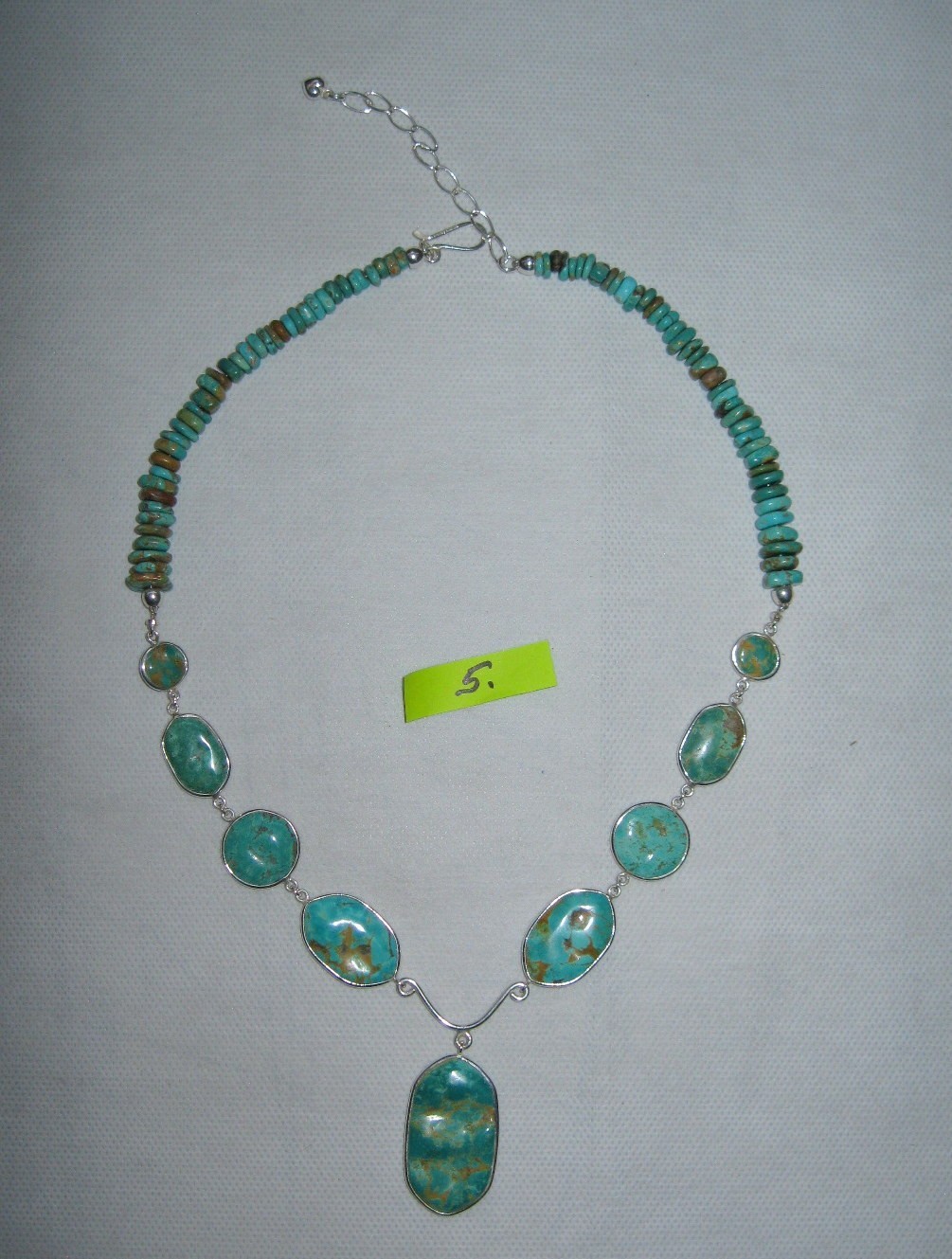 New Jay King Tyrone Sterling Silver Turquoise Reversible Necklace $189 #5