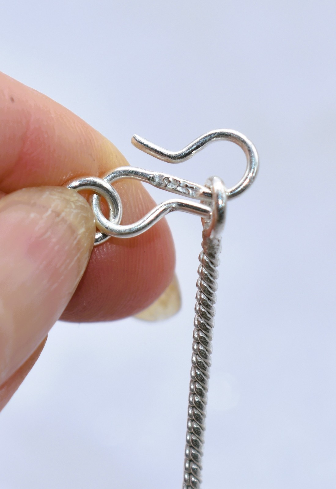 Square Snake 1.7 mm Sterling Silver Chain 27-inch 10.4 grams w/Double Hook Clasp