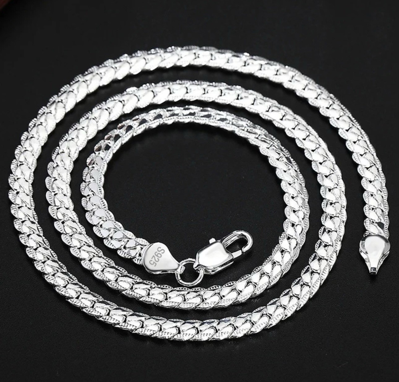 20” Franco Cuban Style Silver S925 (925) Necklace Wide 20g 0.71oz Unisex Men’s