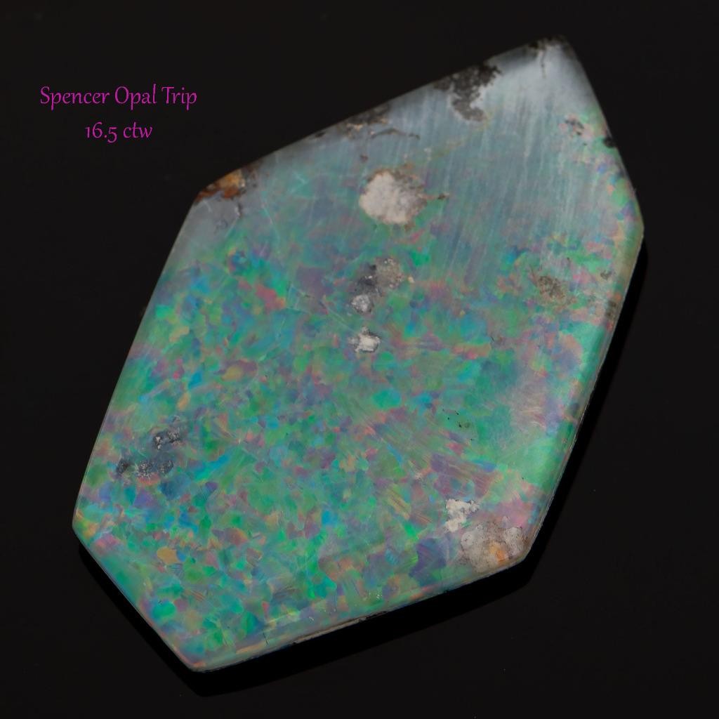 27.5ct Spencer Opal Cab Cabochon Sapphire Blue Triplicate Triplet for Pendant