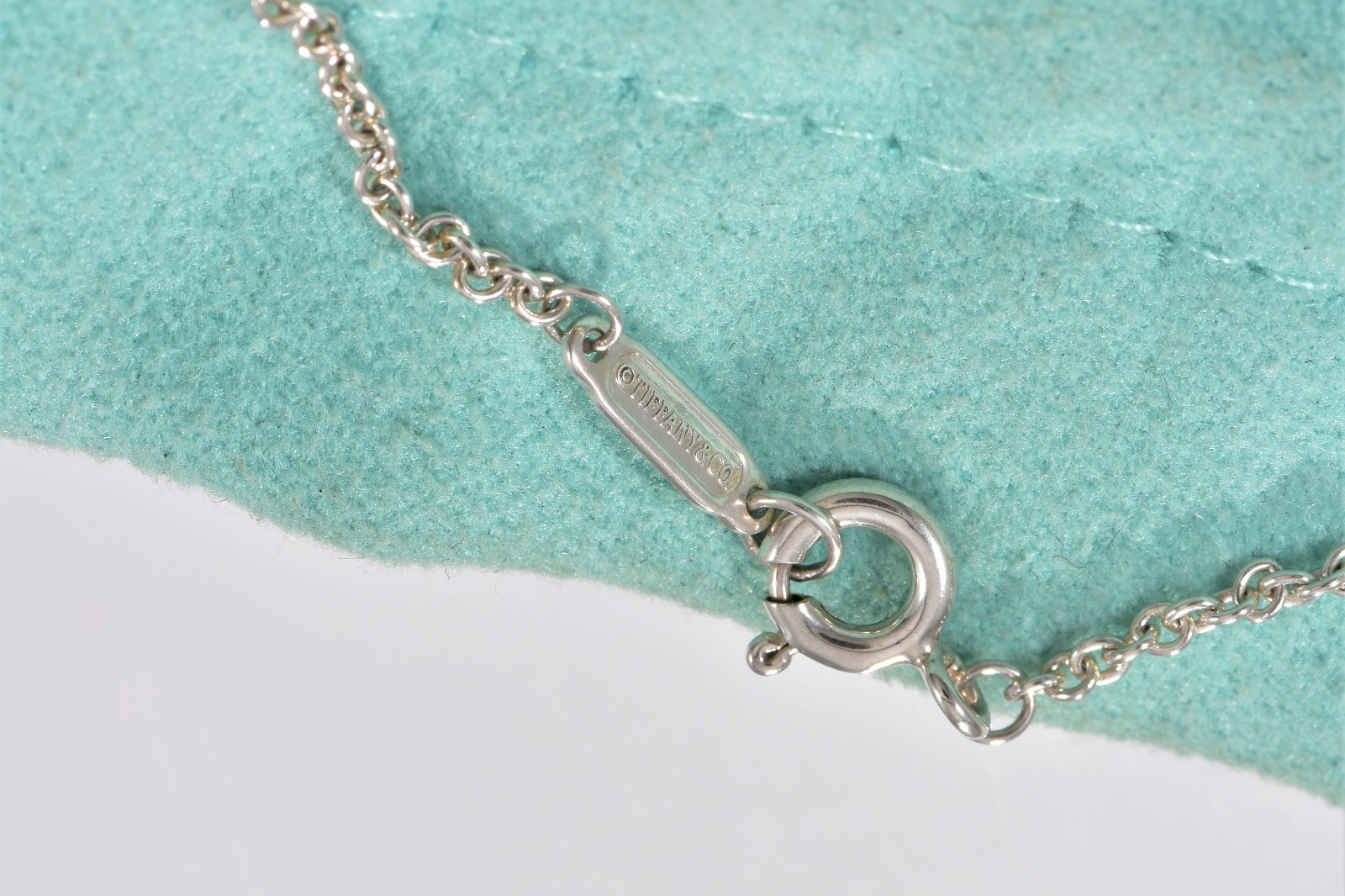 21″ Tiffany & Co Silver Black Titanium Cross Pendant Necklace in Pouch Rare Mens