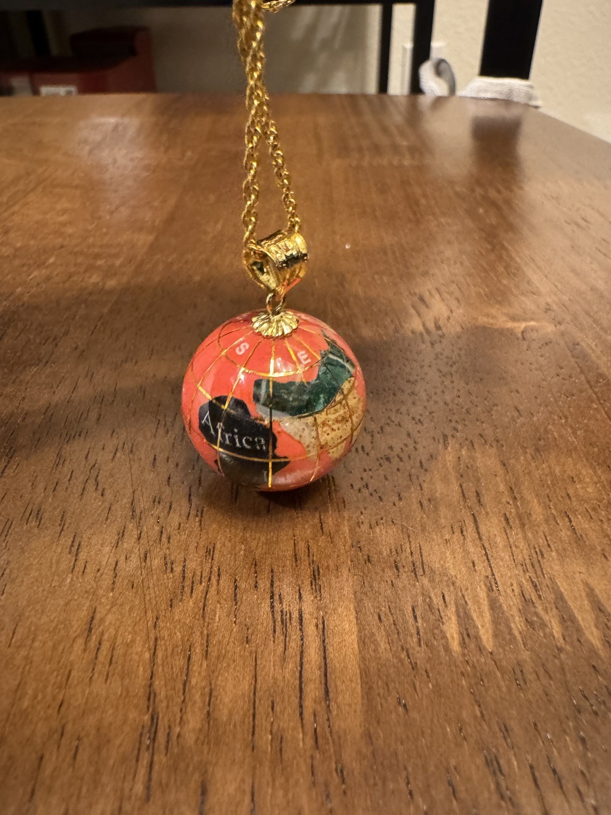 Vintage Michael Anthony 14k Yellow Gold Globe World Pendant Charm