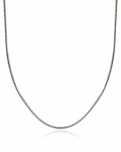 1mm Diamond Cut Snake Chain Necklace – 925 Sterling Silver – 16 18 20 22 24 30″