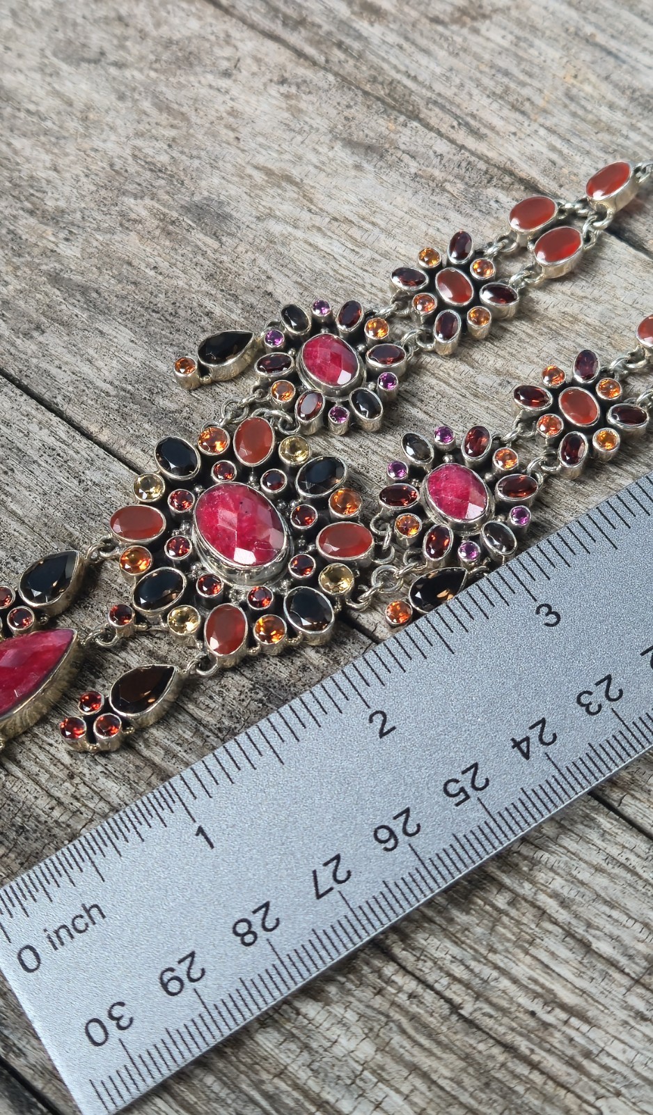 NICKY BUTLER RAJ LIMITED EDITION Designer 925 Sterling Silver Ruby Necklace NB