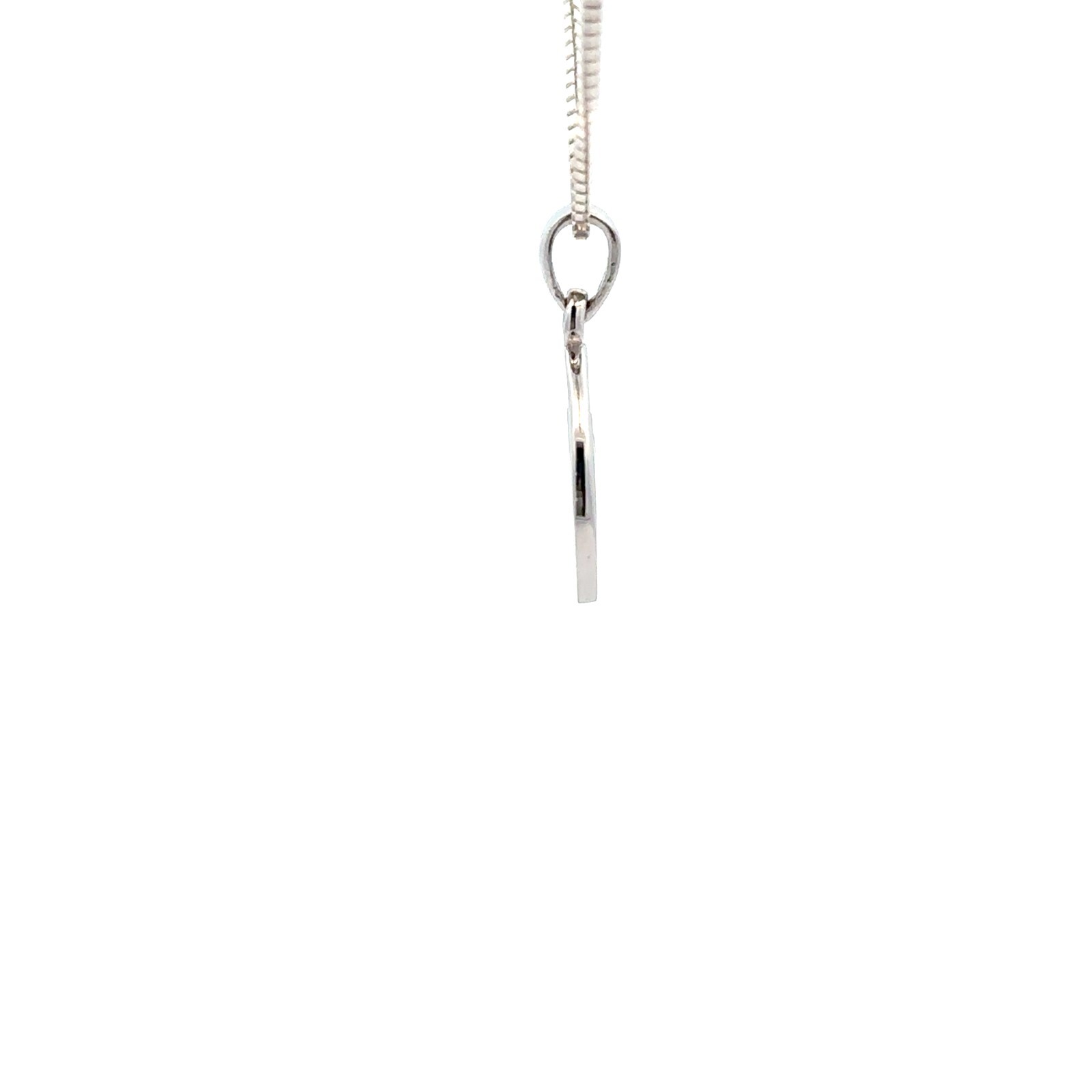 Sterling Silver Wave Pendant (1/2 x 3/4 Inch)