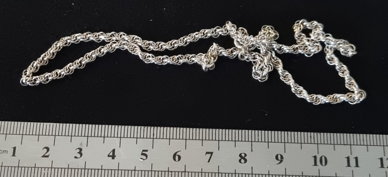 Hallmarked 925 sterling silver rope necklace chain 16 inches 40 cm gift boxed
