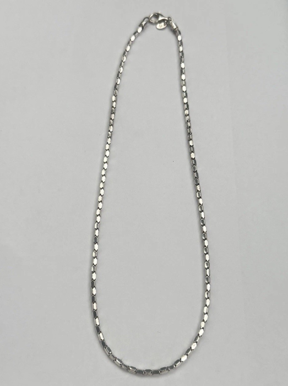 Milor Italy 950 Ultra Fine Silver Luminosa Cobra Snake Link Chain 18” Necklace