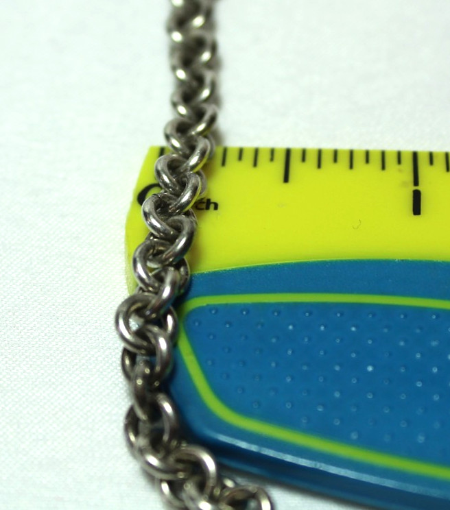 925 Sterling Silver Heart Tag Toggle Necklace Very Heavy Statement 35.4g