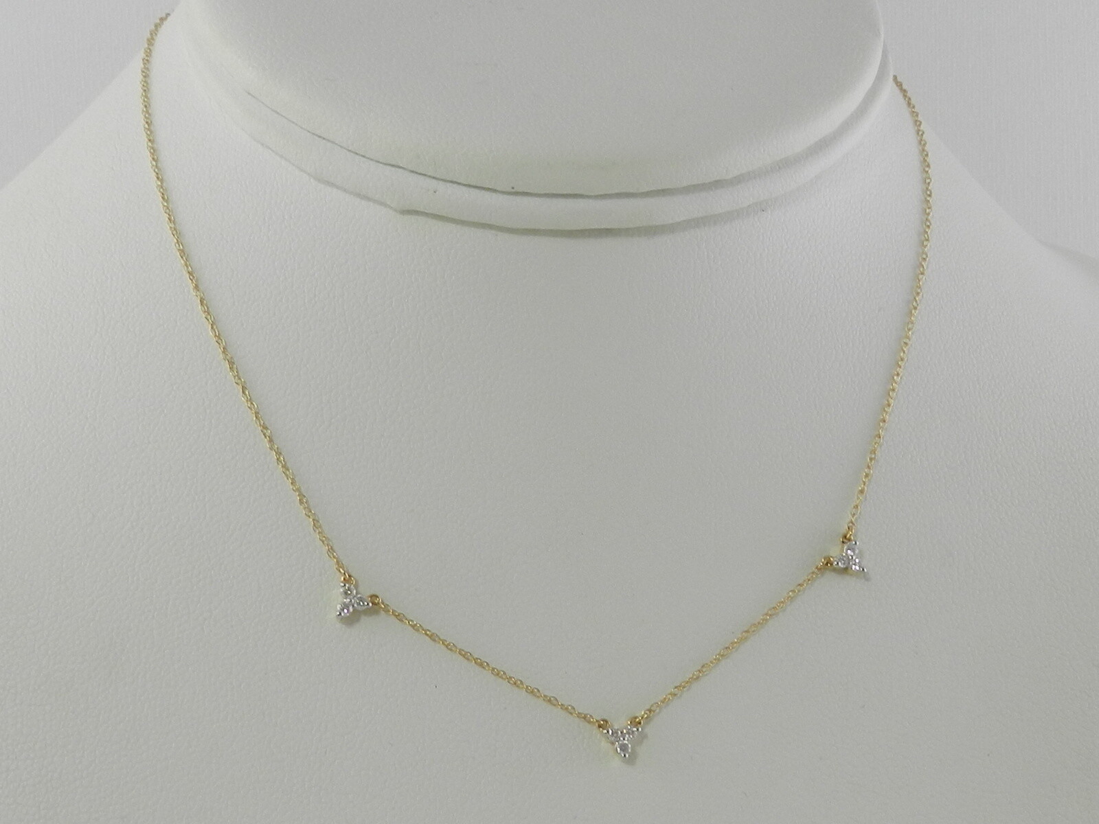 Elsie May Diamond Mini Cluster Choker Necklace (1/8 Ct. T.w.) in 14k Gold