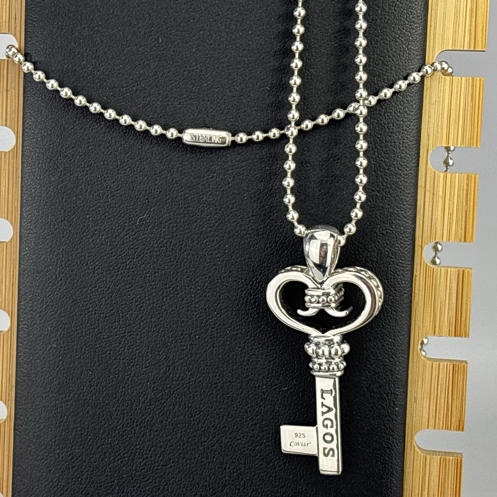 LAGOS Sterling Silver Caviar Key Pendant