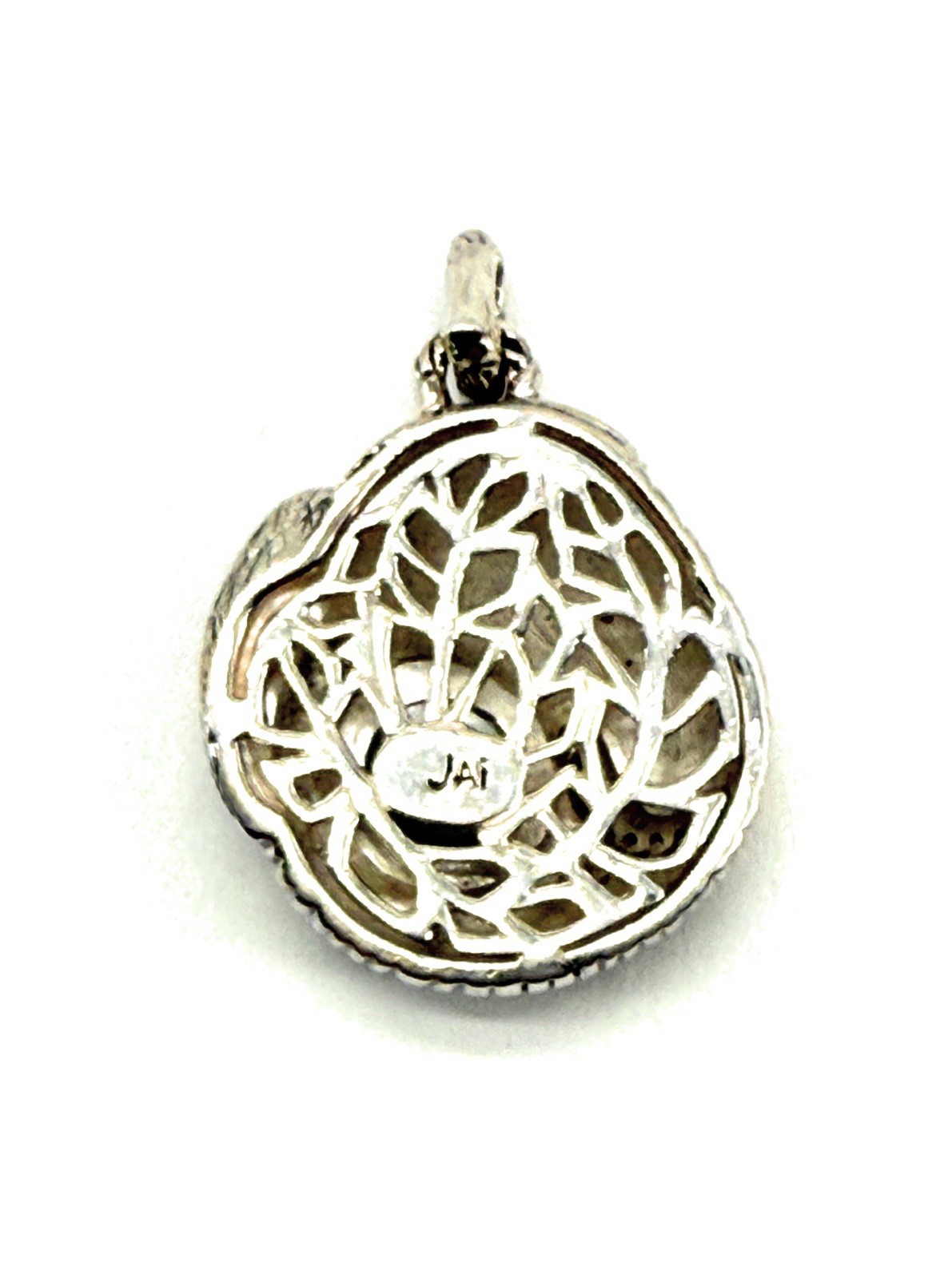 JAI John Hardy 925 Sterling Silver 14k Gold Elephant Pendant Enhancer Pearl 1″