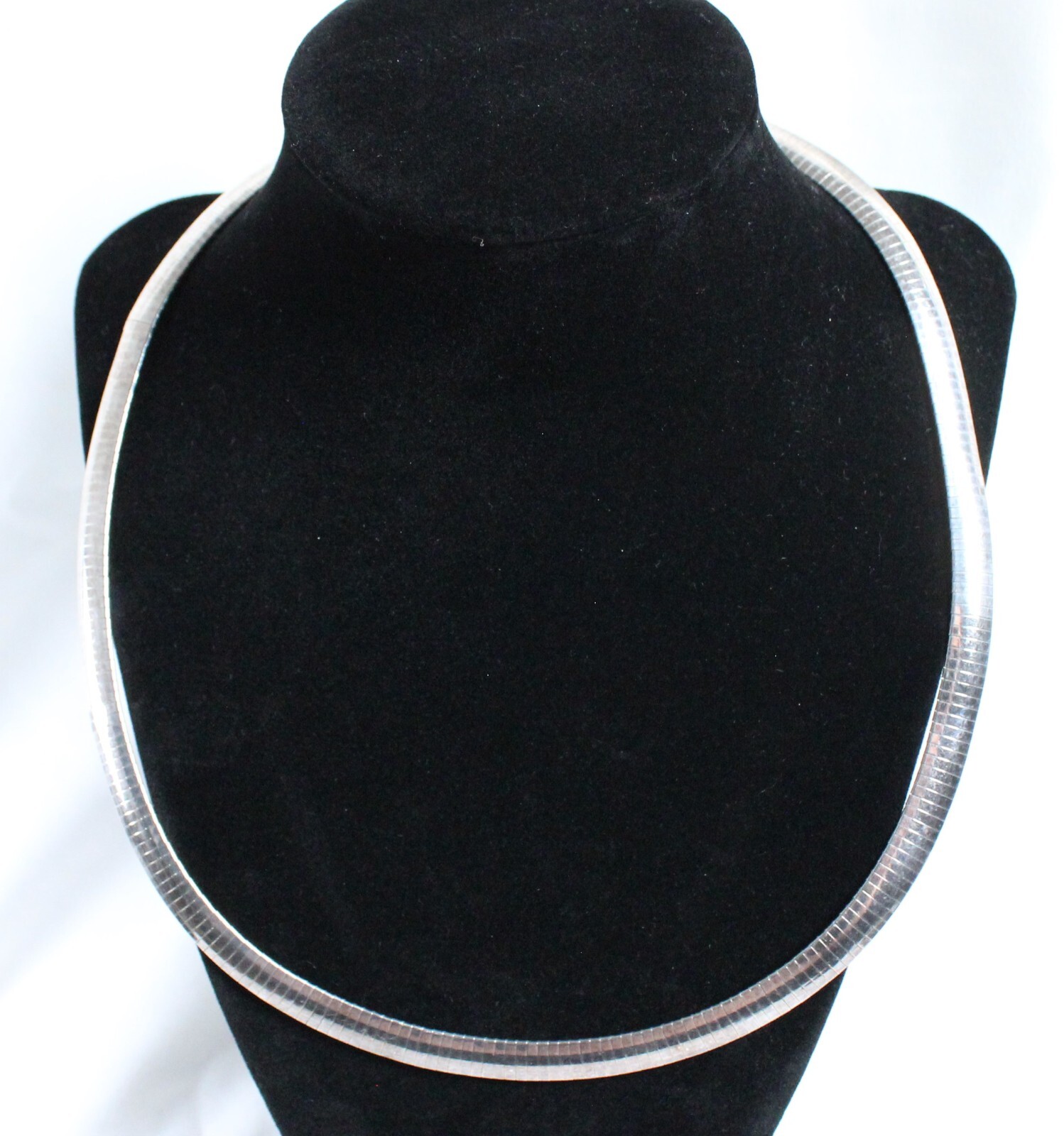 Vintage Milor Omega Chain Necklace 21 in. 36 g Italy 925 Sterling Silver