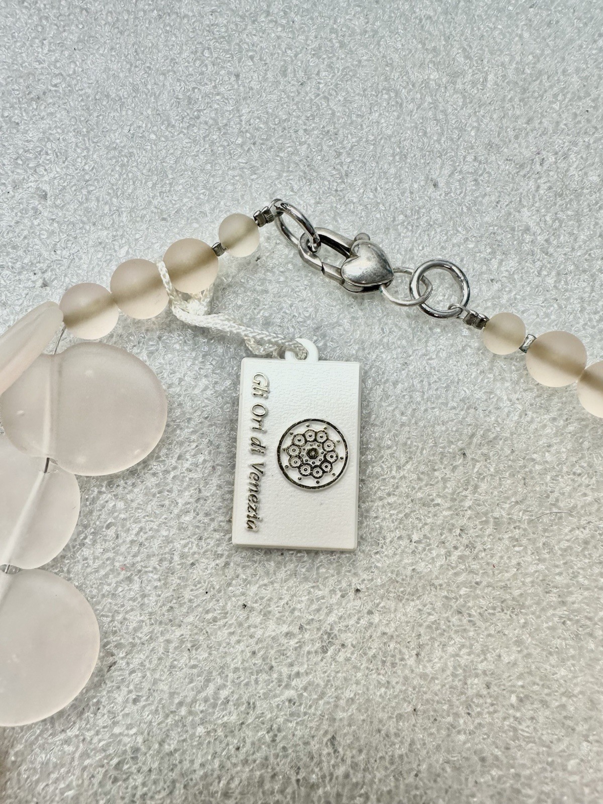 2015 Season NWT GLI ORI DI VENEZIA .925 Italy Murano Petal 20” Necklace