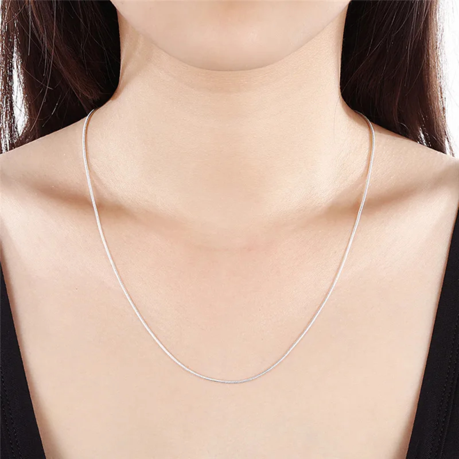 Men&Women’s 925 Sterling Silver Tarnish-Free Italian Snake Chain Necklace 16-24*