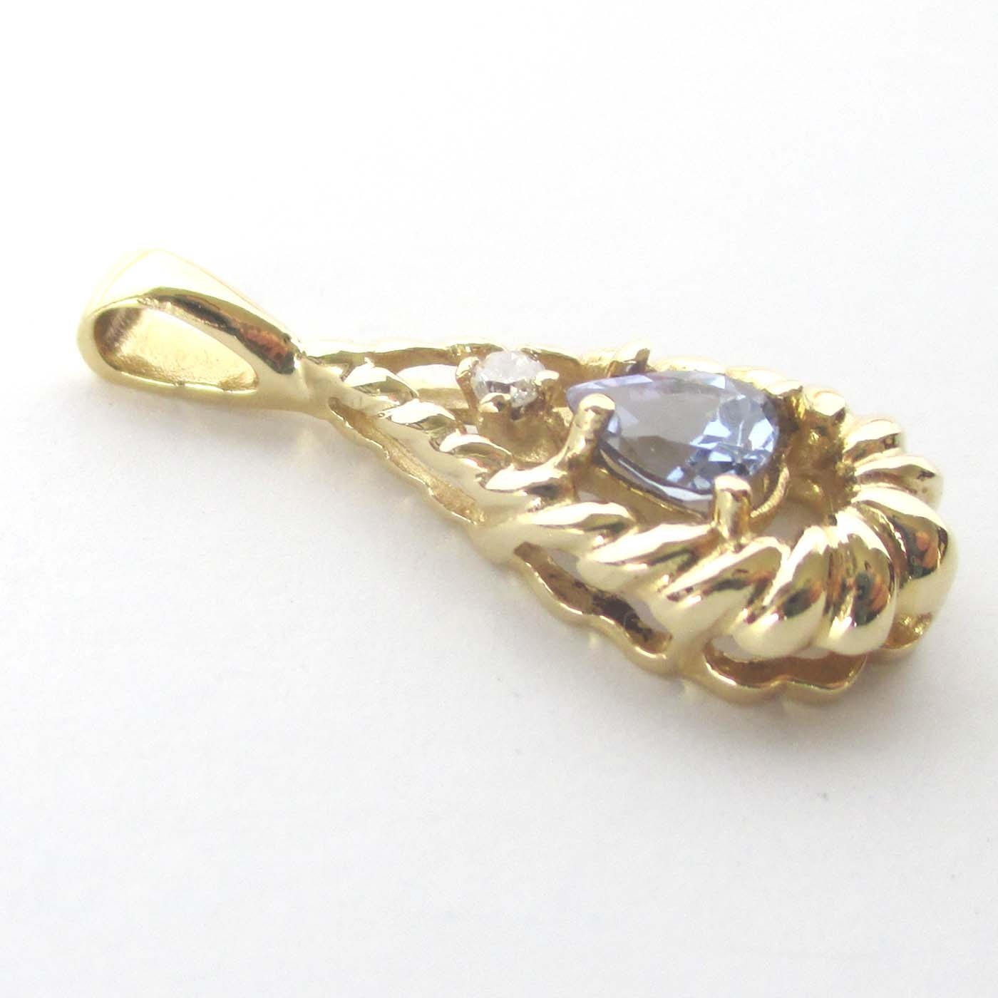 14K Tanzanite and Diamond Pendant