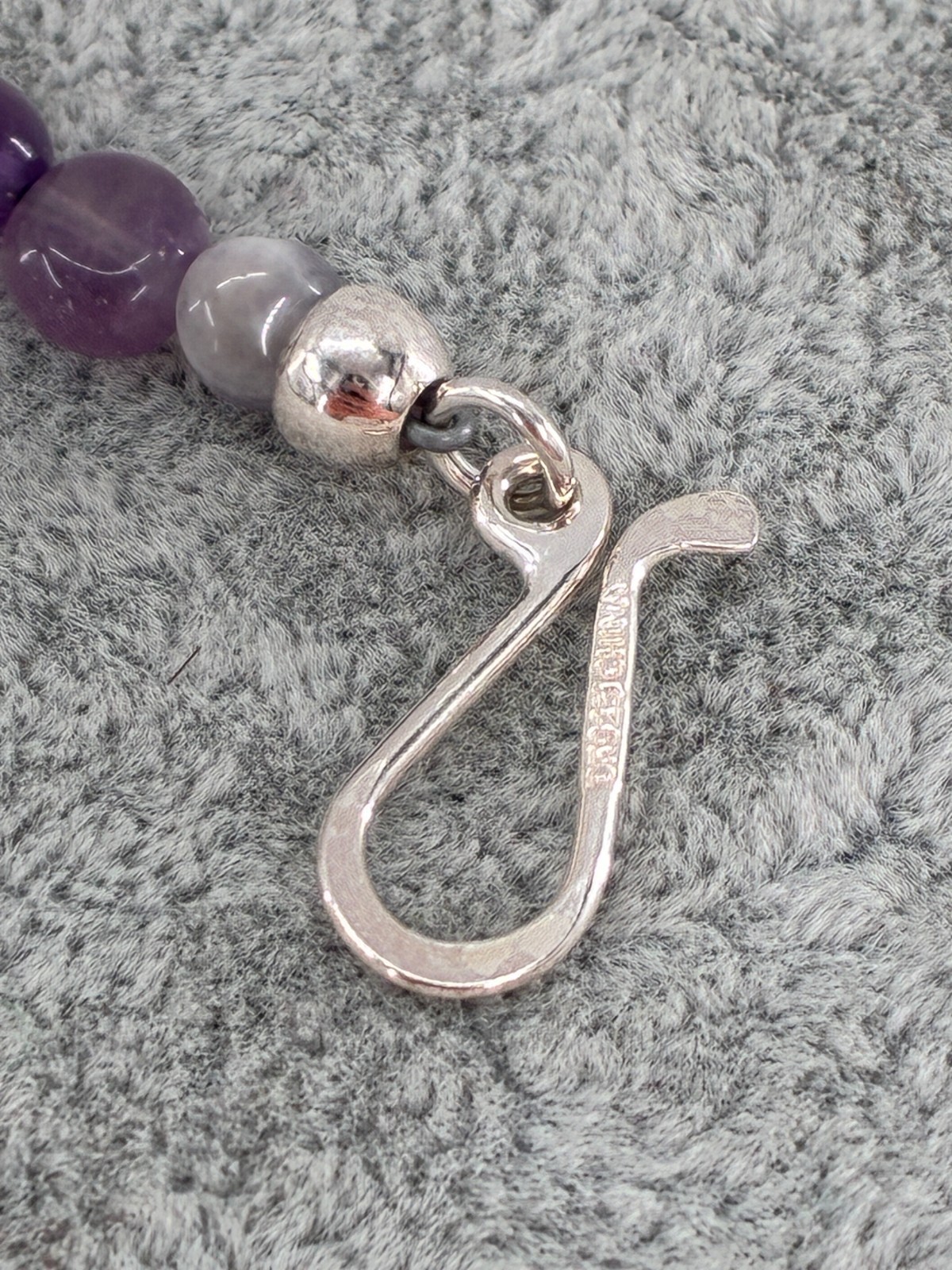 Jay King DTR Cape Amethyst Beaded Station Necklace Sterling Silver HSN Purple