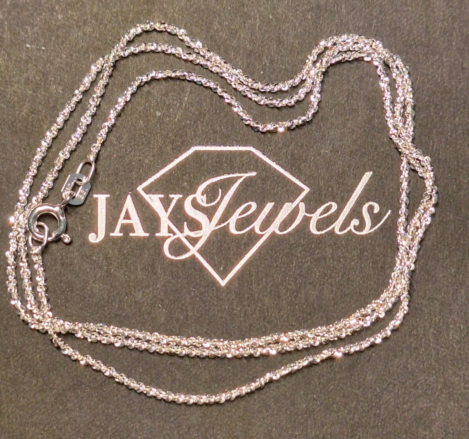 925 Sterling Silver Popcorn Chain 19″, Italian Made, BSI 925 Stamped