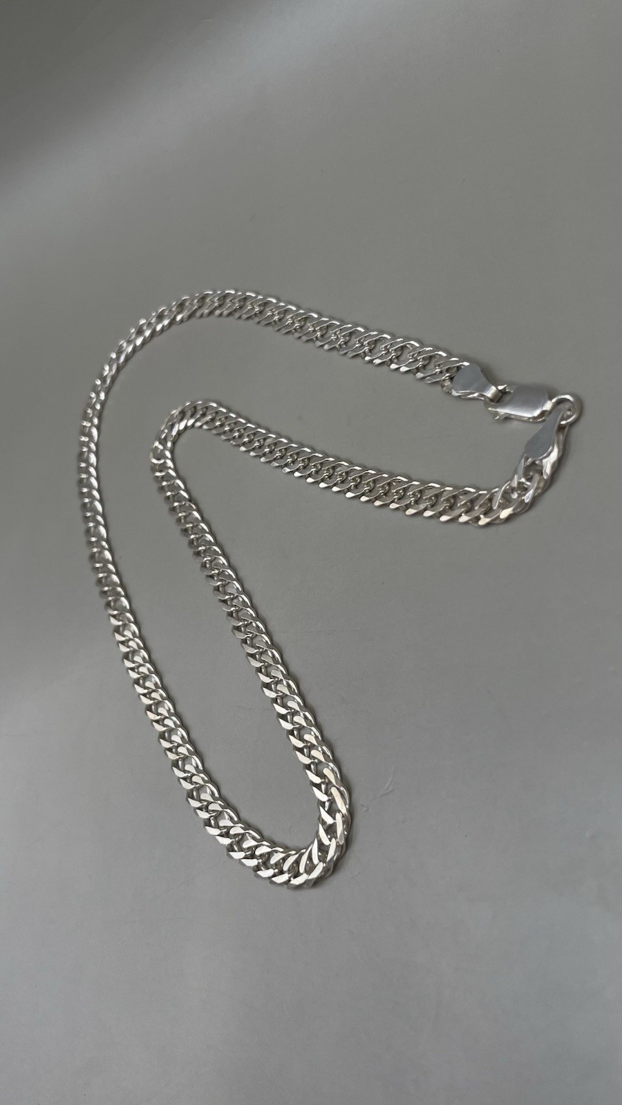 Cuban Curb Necklace Sterling Silver 925