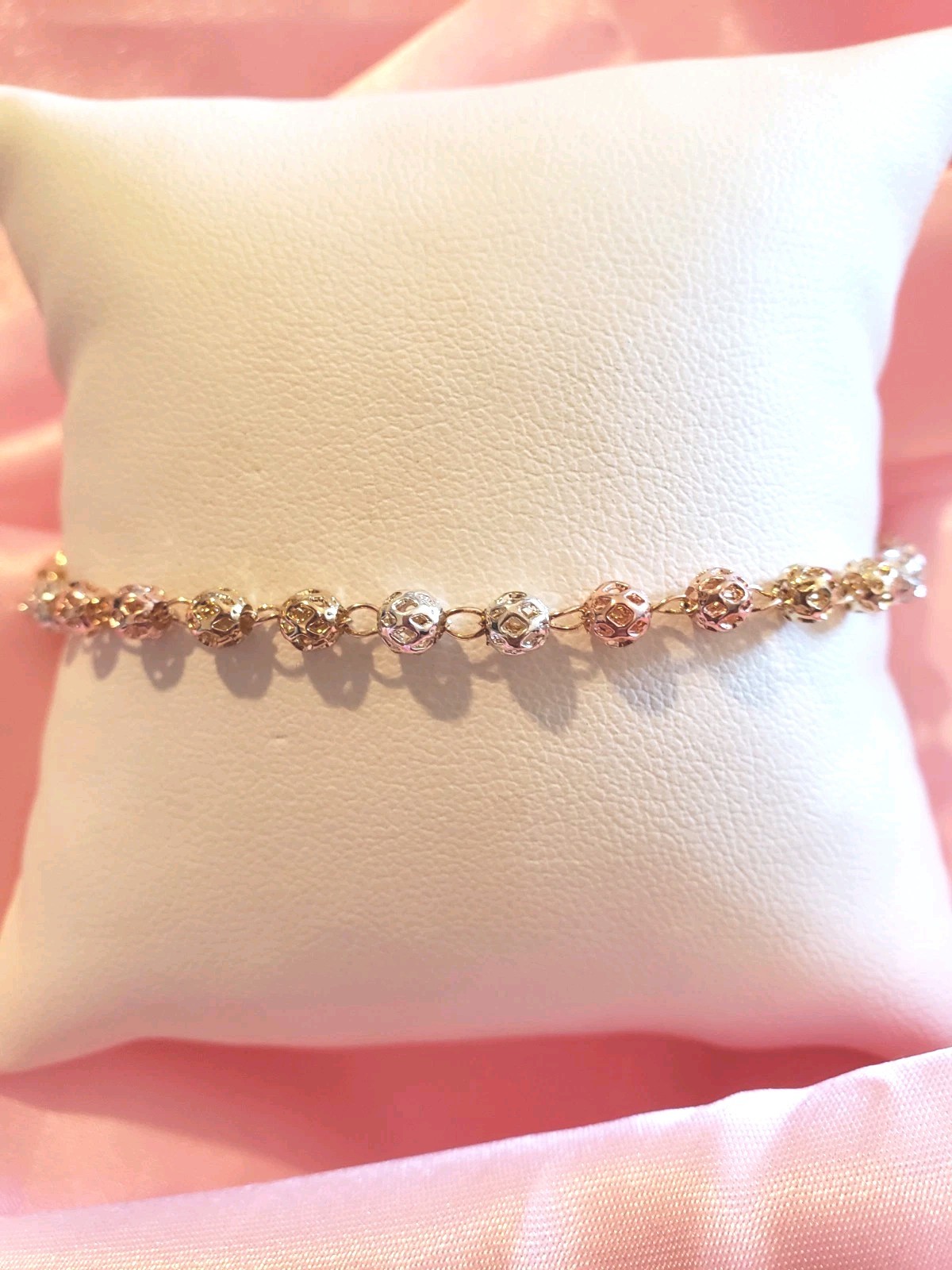 Tri Cor Gold Tarnish Resistant Bracelet 7.5″ (K5-6)