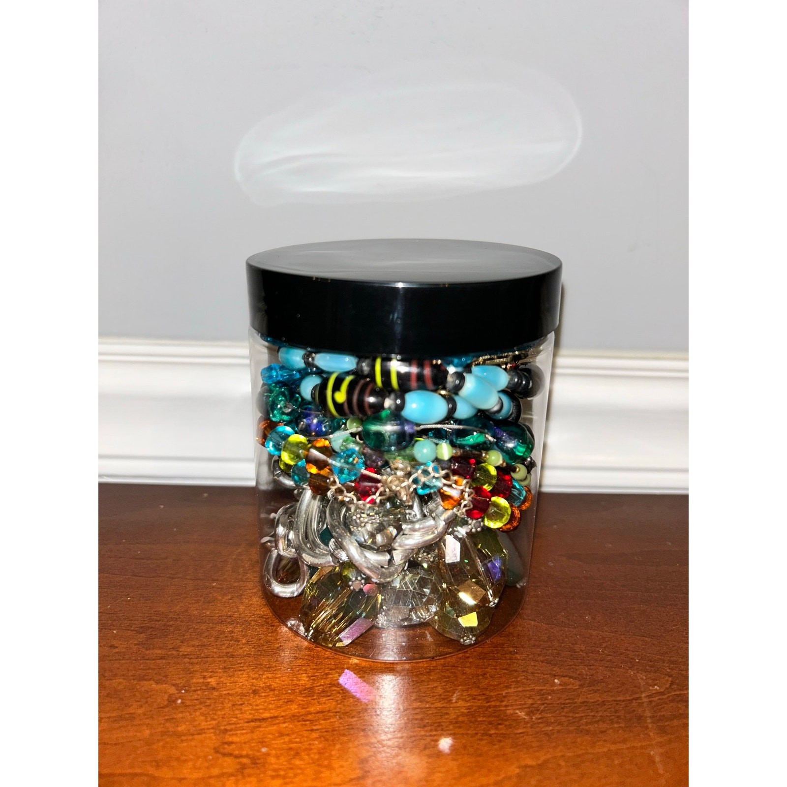 Gemstone and Glass Necklace Mystery Jar – Curated Wearable Estate Lot 16 oz